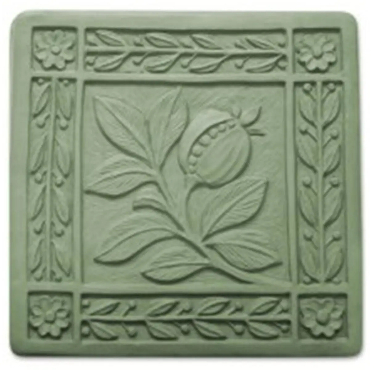212 MAIN Thick Art Nouveau Tile Stepping Stone Garden Molds - 2-Pack DIY Outdoor Garden Decor Molds for Outdoor Furniture Use