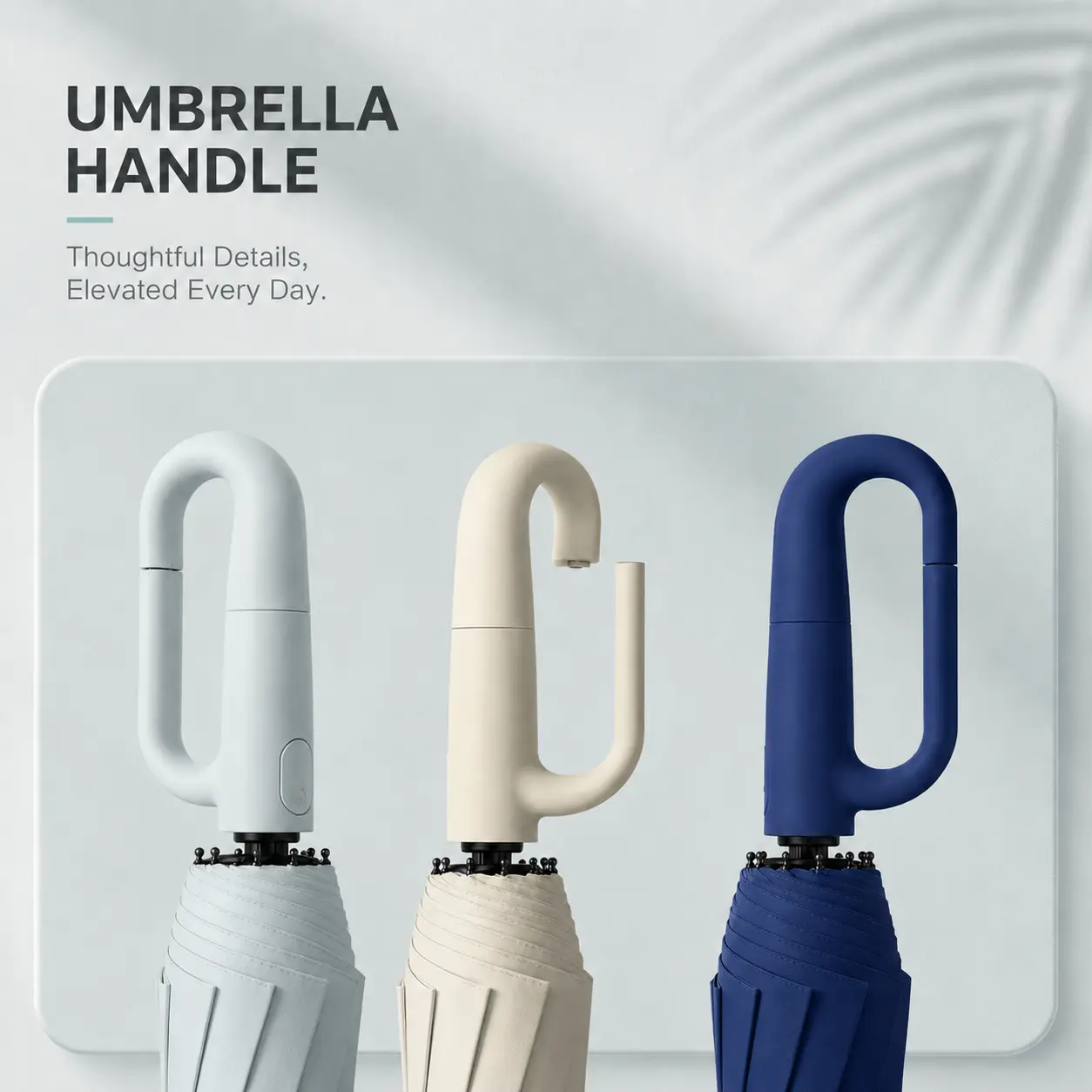 New Store Deal | Hook Handle Auto Umbrella, 105cm Large Canopy, 1-Touch Automatic Open, Wind-Resistant & Water-Repellent Sun Rain Umbrella for Car, Travel & Daily Commute