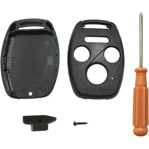 3+1 Buttons Replacement Key Fob Cover Case fits for Honda Accord Civic 2012 CR-V Pilot 2006 Pilot 2009-2015 Element Keyless Entry Key Fob Shell
