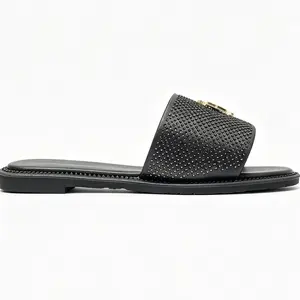 Women's Miller Crystal-embellished flip flops,Summer Crystal Embellished Sandals,RhinestoneSlide Sandals
