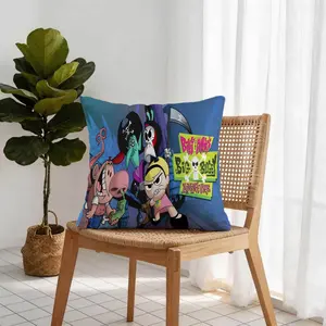 Classic Anime Pattern Pillowcase and Plush Cushion, Home Decor Soft Silk Cotton, Perfect for Sofa and Bedside, Ideal Moving and Holiday Gift