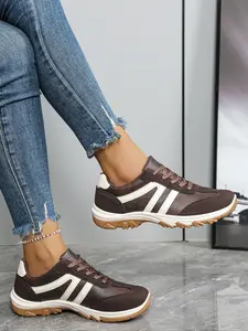 Women's Thick Sole Retro Running Shoes, Fashion Outdoor Casual Street Sports Sneakers, Fall New Style, Comfortable and Stylish