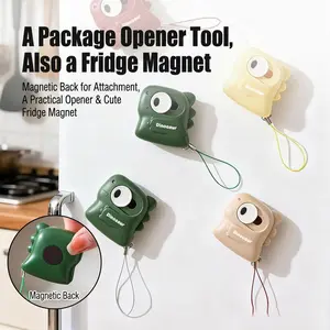 Cute Mini Dinosaur Refrigerator Magnet Tool, Portable Magnetic Keychain Holder, Backpack Hanging Decoration, Convenient Unboxing Accessory