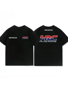 2026 Summer Fashion HRC Honda Racing Printed Men's and Women's Short Sleeves T-shirt Breathable Motorcycle Casual Street Top Short Sleeves