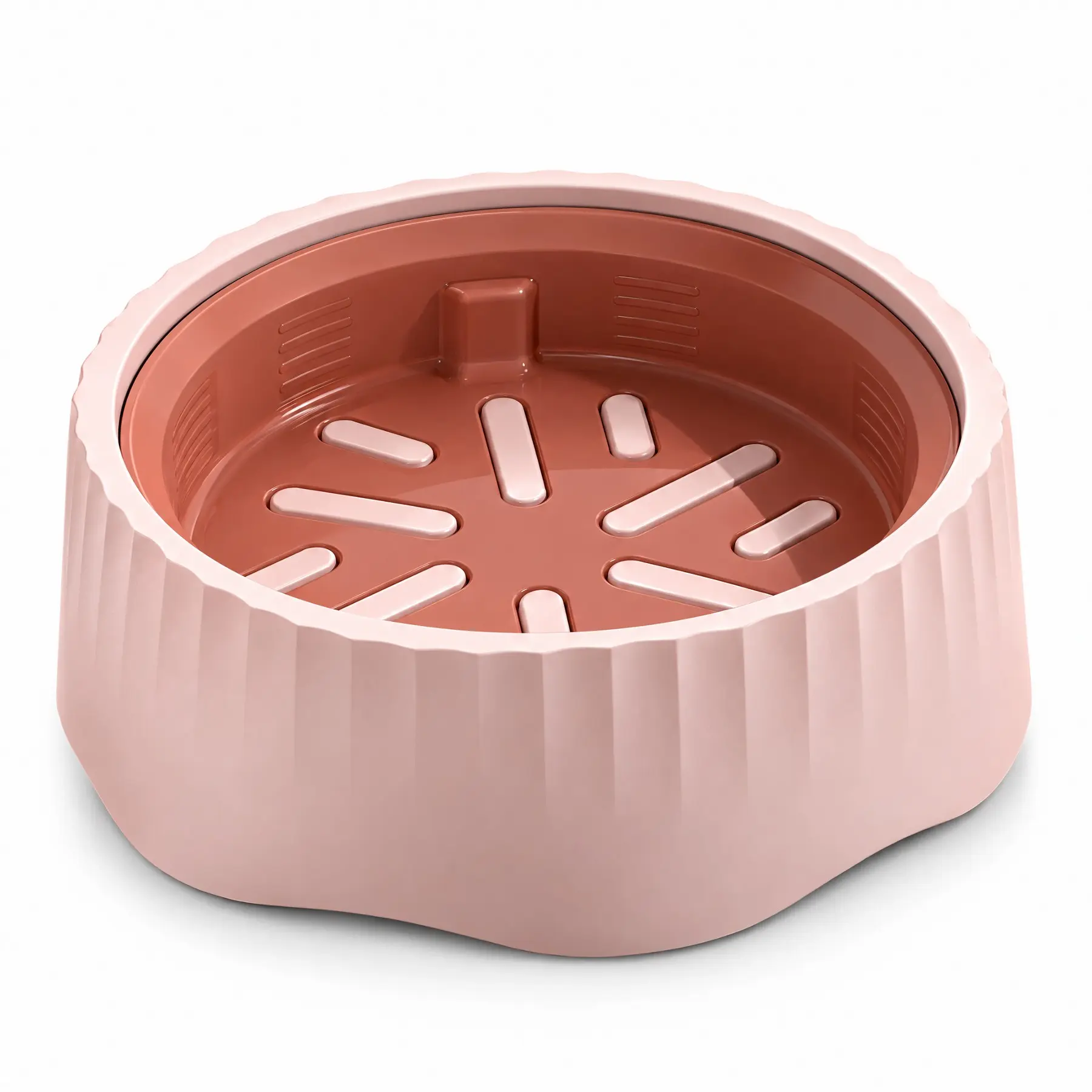2‑in‑1 Slow Feeder Pet Bowl, Non‑Slip Stainless Steel Dog Cat Eating Bowl