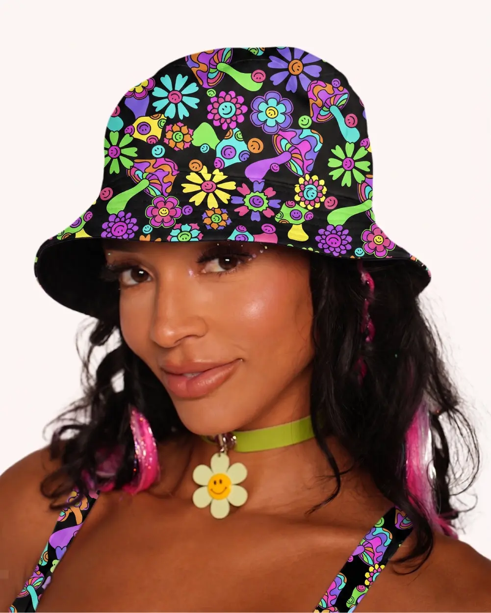 Shroom Bloom Reversible Stash Bucket Hat