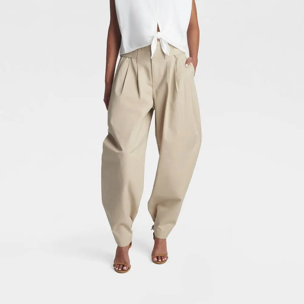KBB by KAHLANA Women's High-Rise 'The Barrel Trouser'