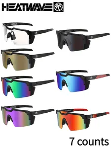 7 Counts Heatwave Style Cycling Sunglasses, Uv400 Protection, Windproof Sports Goggles, for Men Women, Outdoor Biking, Driving, Fishing, Cycling Gear