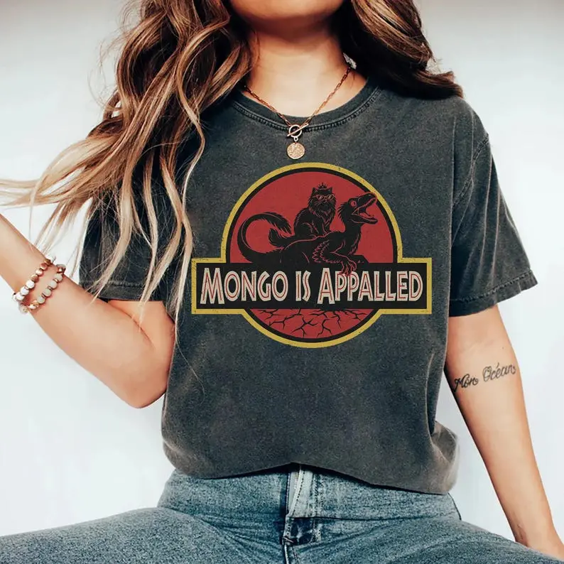 Comfort Colors Mongo Is Appalled Shirt - Princess Donut Dungeon Crawler Carl Tee, Funny LitRPG Bookish Graphic T-Shirt, Parody Dinosaur Cat Streetwear Top