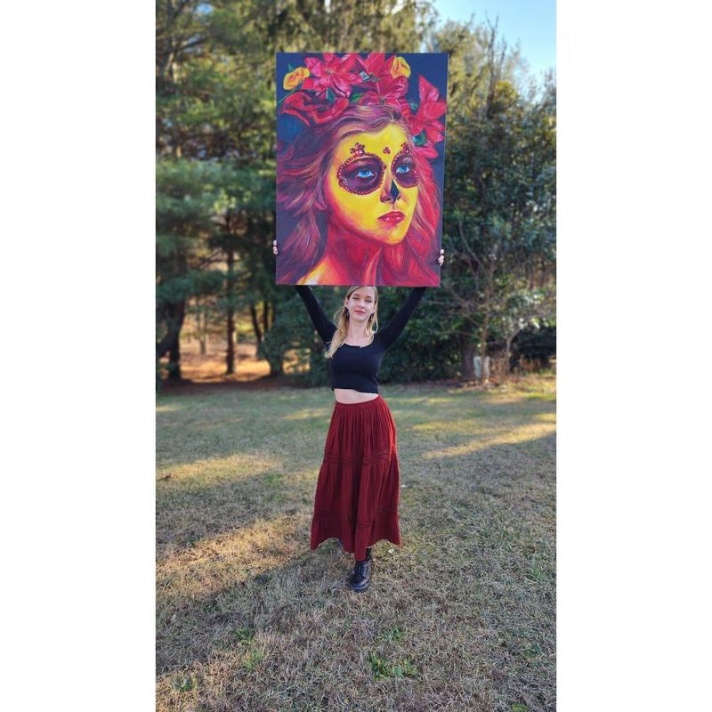 "Muertos Bloom" Original Painting