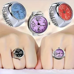 The latest trendy simple and stylish watch ring, versatile and niche, suitable for couples, mini finger watch, new craftsmanship, good quality, retro and creative electronic watch (ring watch)