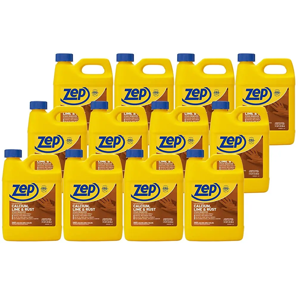 Zep Concentrated Calcium, Lime and Rust Stain Remover – Breaks Down Lime Deposits – 32 oz
