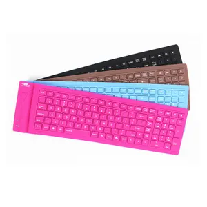 Bluetooth Folding Silicone Keyboard Bluetooth Silent Wireless Keyboard Waterproof and Dustproof Mobile Phone Tablet Bluetooth Soft Keyboard