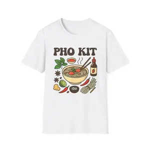 Apparel Pho Kit Official T-Shirt - Unisex Softstyle Tee for Foodies, Vietnamese Cuisine Lovers, Food Enthusiasts - Pho Kit Official , Gift