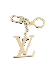 Pre-owned Louis Vuitton metal Bag Accessories Silver LV Keychain/Bag Charm