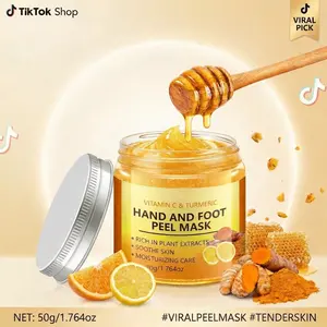 Vitamin C and turmeric hand and foot mask: Deeply moisturizes and exfoliates, removing dead skin and leaving skin soft and smooth.