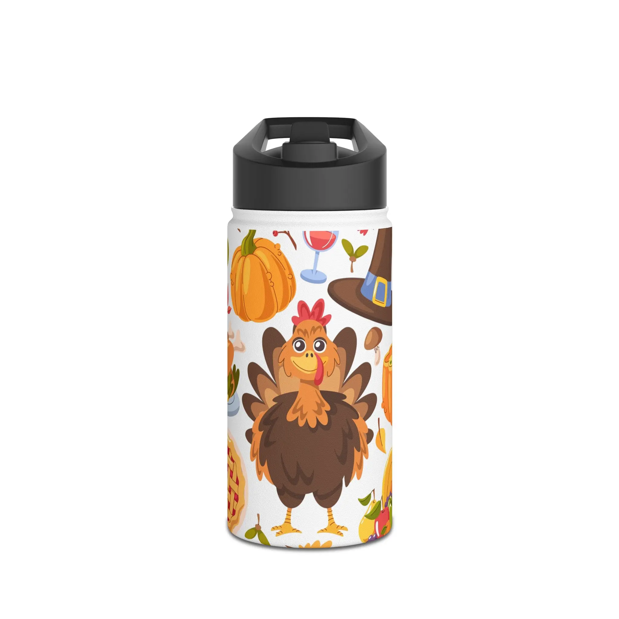 Thanksgiving-Themed Stainless Steel Water Bottle | Holidays, Gift, Eco-Friendly, Fall Decor, Reusable