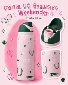 Owala Weekender 32oz Sports Water Bottle – FreeSip Insulated Stainless Steel Tumbler, Leak Resistant Travel Bottle, Reusable Gym Cup, Trendy Gift for Women