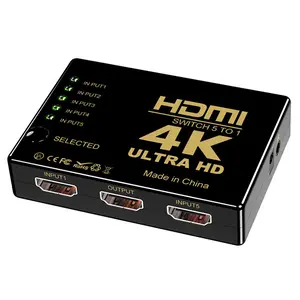 HDMI 2.1 Five-In-One Smart Switcher, Switching, Auto Signal Source Recognition, Ultra HD 4K @ 120hz Zero Latency, Infrared Remote Control