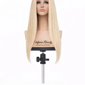 24” Big Shoulder Professional Training Mannequin – 100% Human Hair, 230g High Density Body Care
