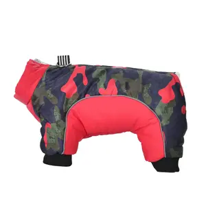 Winter Dog Jacket - Warm Fleece, Waterproof Camouflage Jumpsuit for Small Dogs