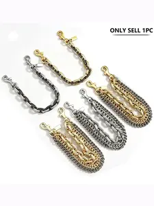 Metallic Bag Charm Extender Chain, Casual Plain Design Handbag Accessory, All-Seasons Metal Wrist Strap for Bags, Box Bag Pendant