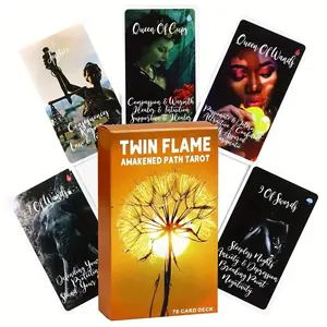 Twin Flame Awakened Path Tarot Card Game, 1 Box Tarot Card Game, Casual Party Game, Card Game for Teens, Adults, Family, Friend, Tarot Card Set