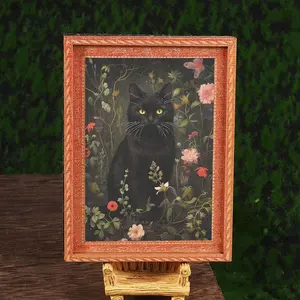 1PC Cute Cat Refrigerator Magnet, Mini Photo Frame Fridge Magnet, Refrigerator Decorating Magnet, Adorable Kitty Magnetic Decoration for Living Room, Bedroom, Office, Gift