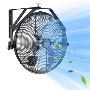 【Summervibes】VEVOR 14 Inch Industrial Wall Mount Fan, High Velocity 2473 CFM Outdoor Fan with 3 Speeds, Waterproof IP44 Garage Wall Fan with Aluminum Blades for Workshop, Warehouse, Greenhouse