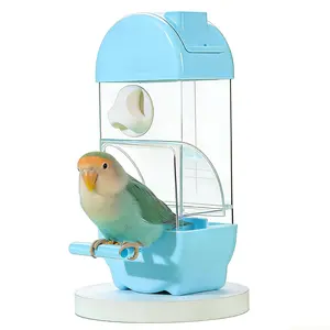 Universal Automatic Bird Feeder – Clear Cage Food Container, No Mess Design for Cockatiels, Budgies, Finches & Canaries
