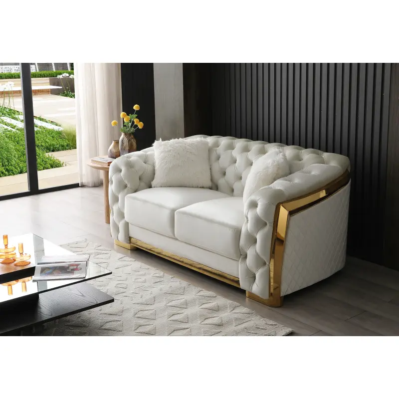 [SOIYELIFE] G0597A-L Loveseat , IVORY Cool furniture