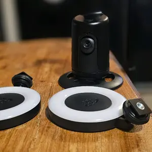 Selfieshow 360 Rotating Auto Face Tracking Tripod for Smartphones with Black and White Design and Secure Base - Cellphone rotation stand