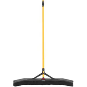 Rubbermaid Commercial Products  Maximizer Push-to Center 36 in. Broom, Black & Yellow