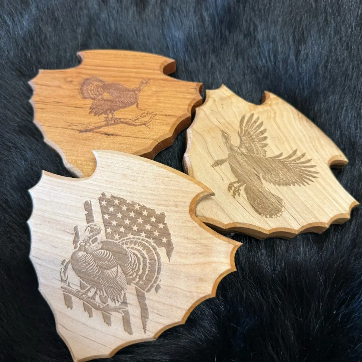 Turkey Tail/Beard Hardwood Arrowhead Plaque