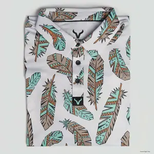 Vexil Brand - Polo - Feathers - White - Outfit Summer, Men's Performance Polo Casual Golf Shirt