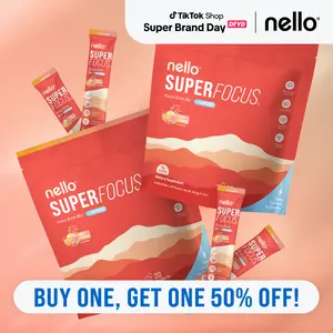 Nello Superfocus Travel Packets Bundle (2-Pack): Nootropic Drink Mix with Lion’s Mane, Rhodiola & Alpha-GPC – Supports Memory, Brain Health & Mental Stamina, Enhances Clarity & Sharpness, Helps Fight Brain Fog