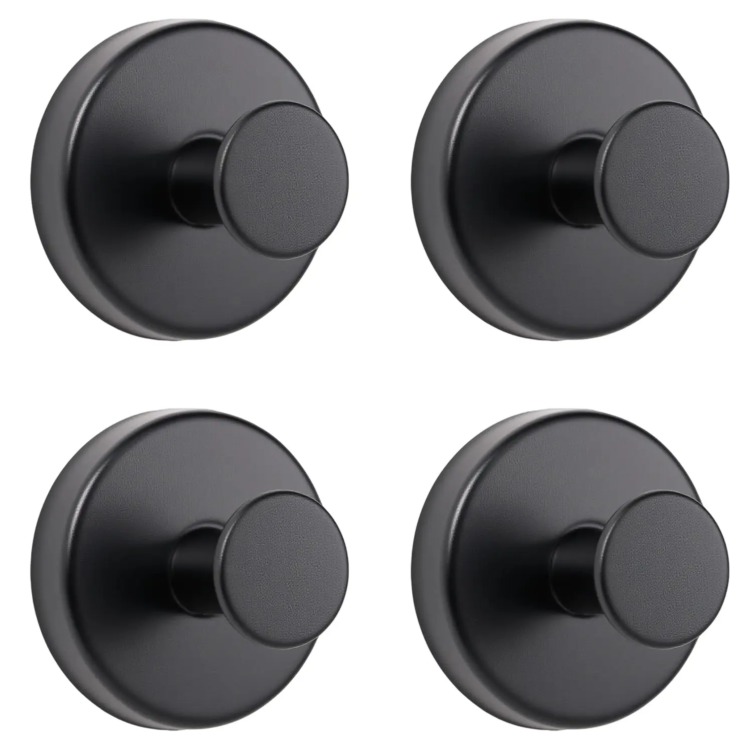 Suction Cup Hooks for Shower, 4 Pcs Shower Hookfor Bathroom Stainless Steel Wall Hook for Hangingup to 6.5 lbs for Kitchen, Glass, Mirror,Black，Back to School Storage