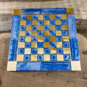Ocean Cloud Maple Wood Chess Board (INCLUDES PIECES)