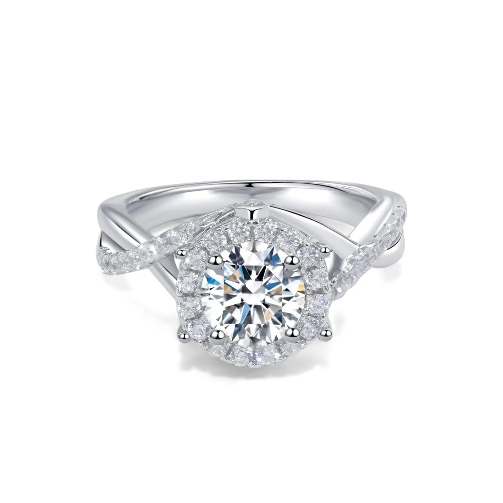 【#X35】(Garden)925 Sterling Silver Synthetic Moissanite Ring