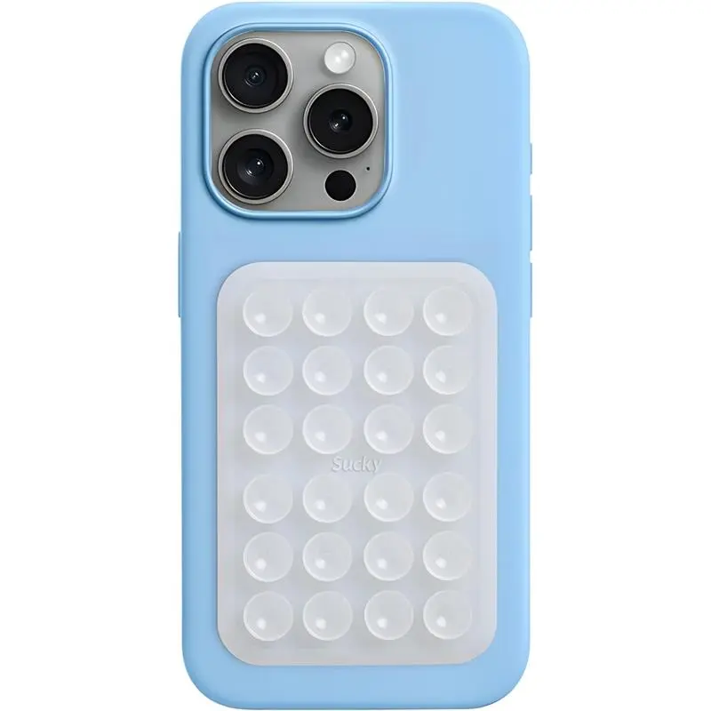 Clear Octo Suction Phone Grip – Sticky Silicone Holder for iPhone & Android, Hands-Free Stand for Selfies, Videos & Daily Use