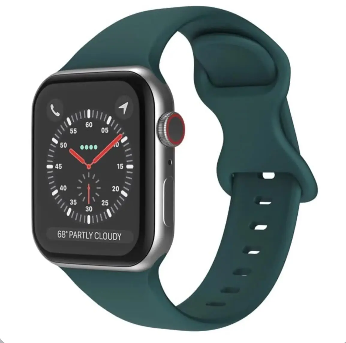 Premium Soft Silicone Watch Band Compatible with Apple Watch – Teal