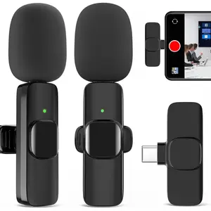 2 Pack  Lavalier Microphone for , Professional Lapel Mics,  Mic Plug-Play, Lapel Microphone for Video Recording Interview  (USB C for Android iphone15/16)