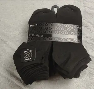 XOXO Socks Women's Sizes 4 - 10 Black 20 Pairs Low Cut Black Socks