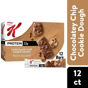 Kellogg's Special K Chocolatey Chip Cookie Dough Chewy Protein Meal Bars, Ready-to-Eat, 12 Count