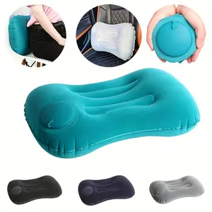 Inflatable Pillow, Hand-Pumped, No Pump Needed, Foldable for Travel, Camping, Home Use - 4-Season Universal, Portable & Compact Design, Hand Wash Only, No Electricity