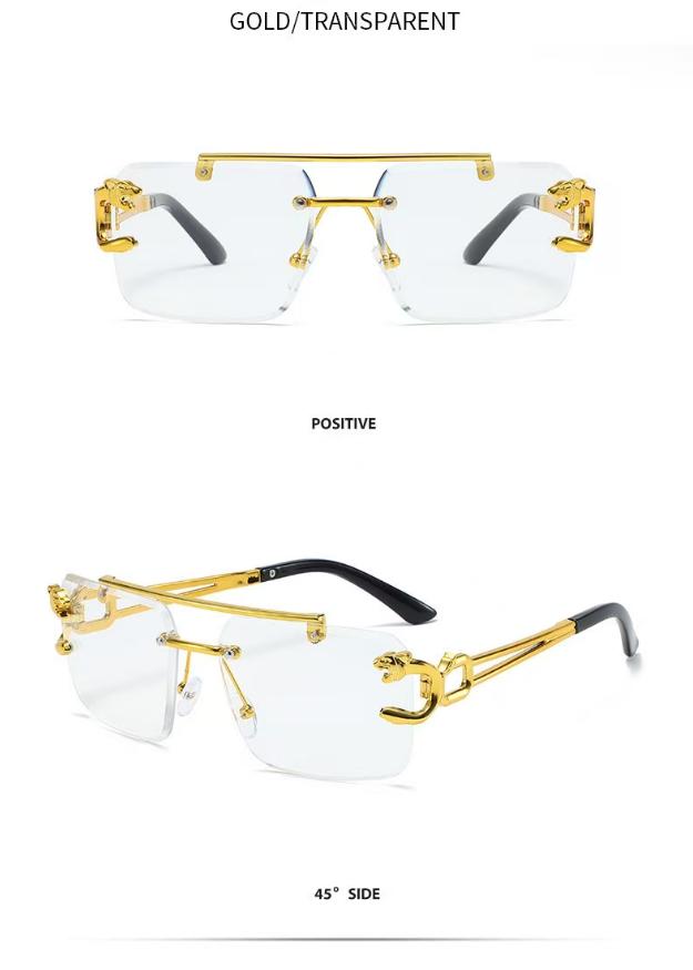 High-end fashionable sunglasses with metal frames, providing shade and protection from UV rays for outdoor use.