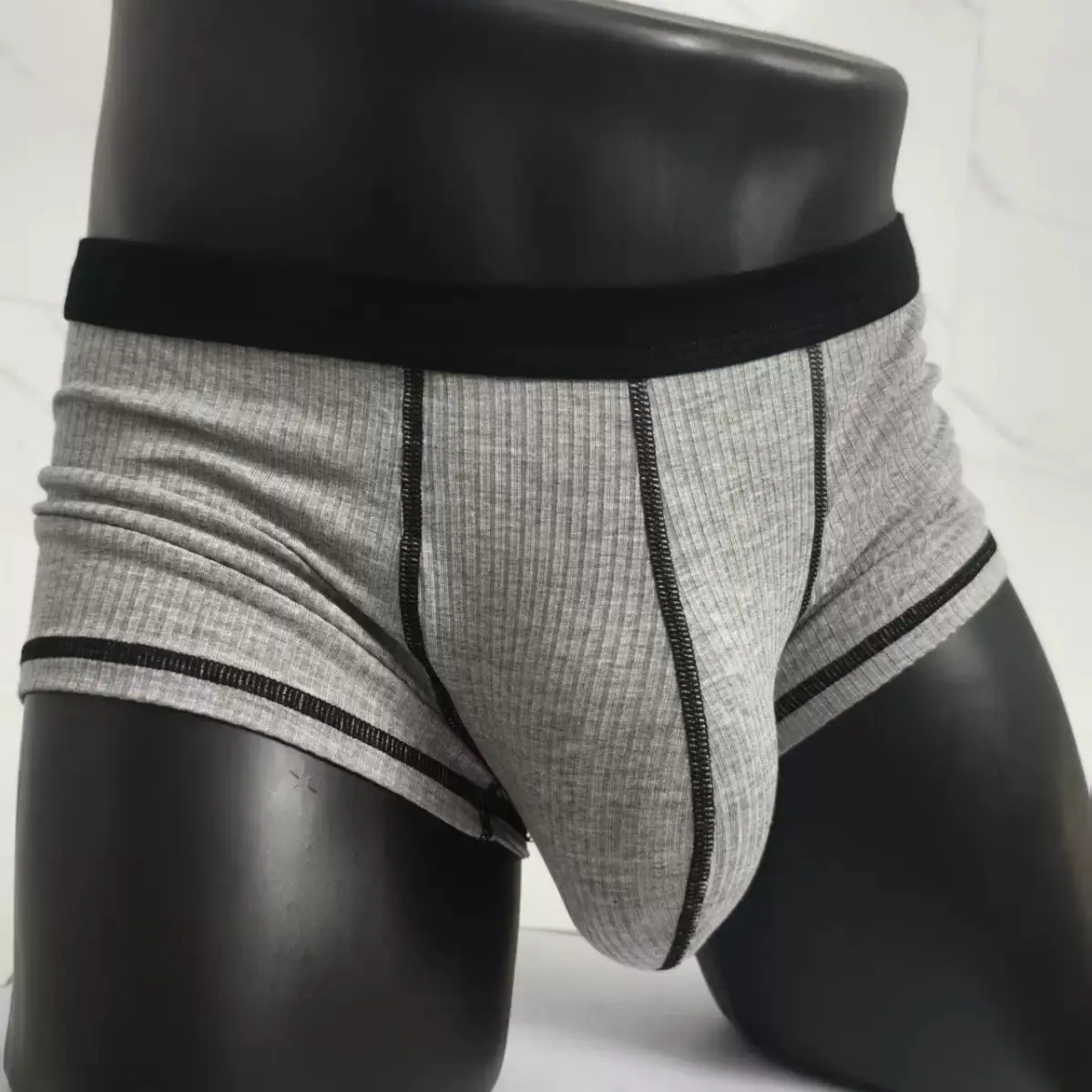 Men's High Elasticity Boxer Shorts - Menswear with Plain Fabric, Large Pockets, Multi-Size, Fashionable Casual Summer Loose Fit, Quick Drying, Breathable, Ultra Lightweight, Soft, 100% Cotton Men's Briefs, Belted Edge, Soft Cotton, Clothes, Coffee, High W