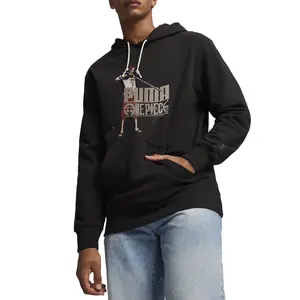 PUMA Mens X One Piece Graphic Hoodie Casual Outerwear Casual - Black PUMA Mens X One Piece Graphic Hoodie Casual Outerwear Casual - Black