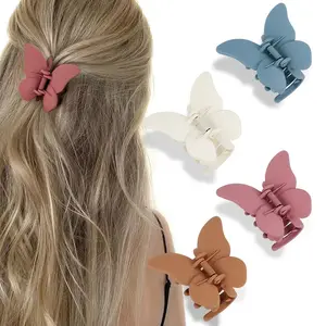 Butterfly Hair Clips Butterfly Clips Hair Claw Clips for Girls 2.6'' Hair Clips for Women 4Pcs Claw Clip Matte Hair Claws Butterflies...