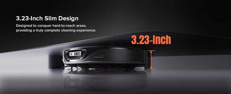 Roborock Qrevo Slim Robot Vacuum and Mop Combo, Advanced Obstacle Recognition, FlexiArm Side Brush & Mop, Auto Mop Washing & Drying, Self-Emptying